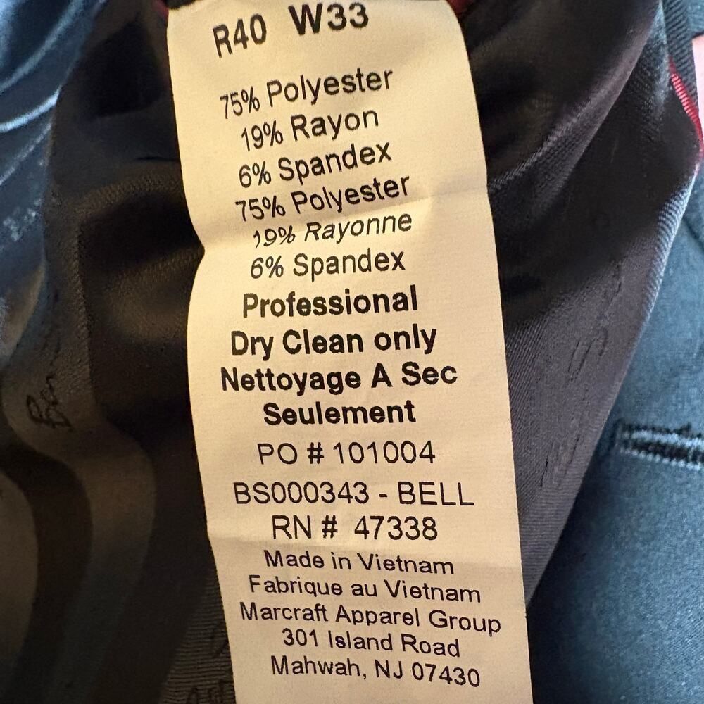 Ben Sherman Black Blazer Jacket R40 W33 Stretch Lined Mod Tailored - Picture 3 of 7